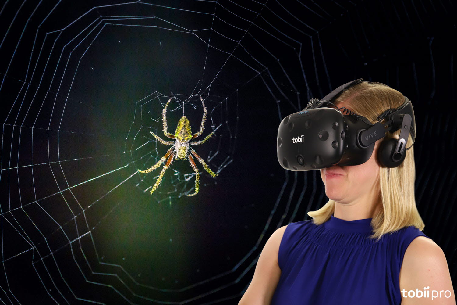 Tobii Pro Lab VR 360 is used to study and treat spider phobia